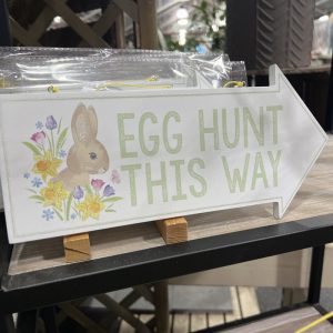 Bunny Egg Hunt Wood Arrow