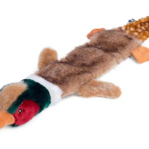 Multi Squeak Pheasant Plush Dog Toy