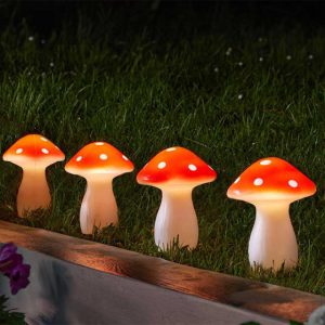 Fairy Mushroom Stake Lights – Set of 4