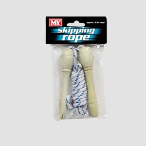 M.Y Skipping rope 2.3m wood handle in polybag