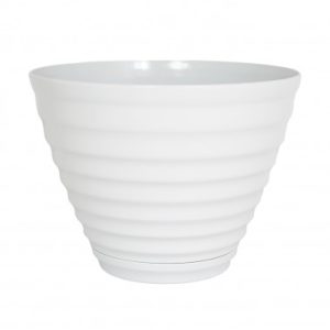 Vale Planter with Saucer White