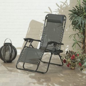 Royale Relaxer w/Cup Holder- Charcoal
