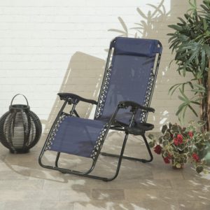 Royale Relaxer w/Cup Holder- Navy Blue