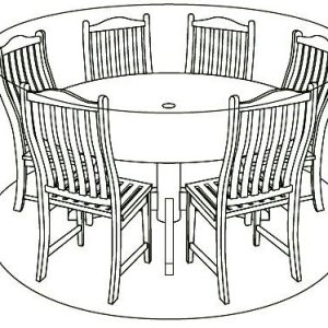 LG Deluxe Cover 6 Seat Round Dining Set Cover