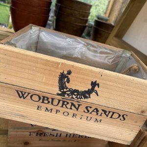 Woburn Sands Emporium Antique Brown Wine Crate 30cm