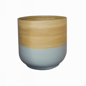 Bamboo Planter – Grey 28cm