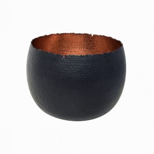 Hammered Bowl – Black/Copper 19cm