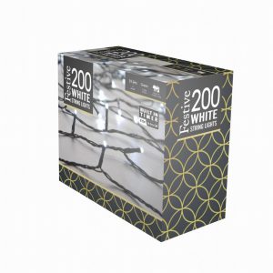 200 Multifunction Timer String Lights – White