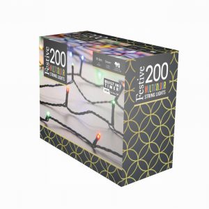 200 multifunction timer string lights -multicolour