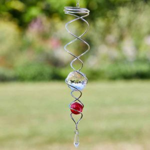 Red Spinning Double Helix 41 cm