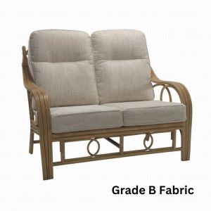Madrid 2 seat sofa frame light oak fabric B