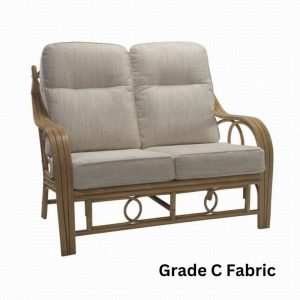 Madrid 2 seat sofa frame light oak fabric C