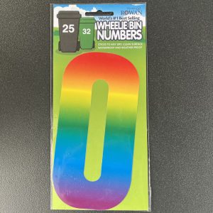Wheelie bin number  – Rainbow 0