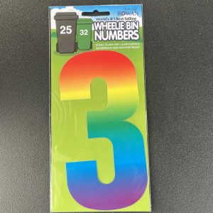 Wheelie bin number  – Rainbow 3