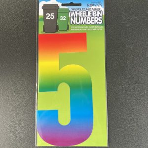 Wheelie bin number  – Rainbow 5