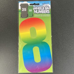 Wheelie bin number  – Rainbow 8