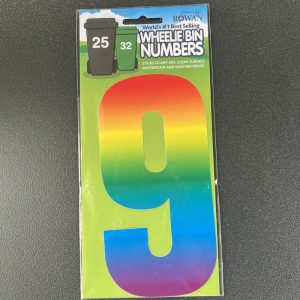 Wheelie bin number  – Rainbow 9