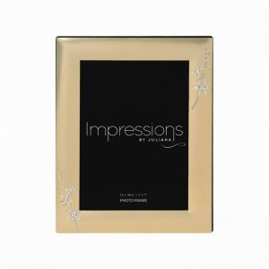 5″ x 7″ – IMPRESSIONS® Gold Photo Frame with Crystal Flowers