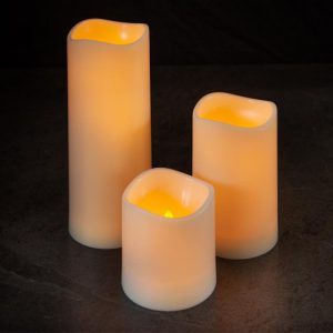 Flameless Pillar Candle 7.5 x 7.5cm