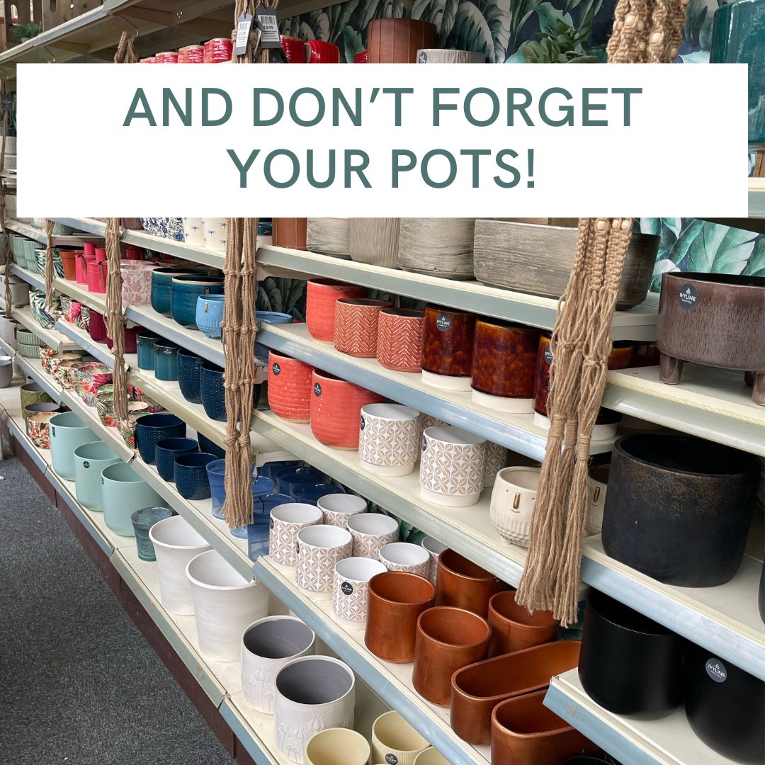 AND DON’T FORGET YOUR POTS!